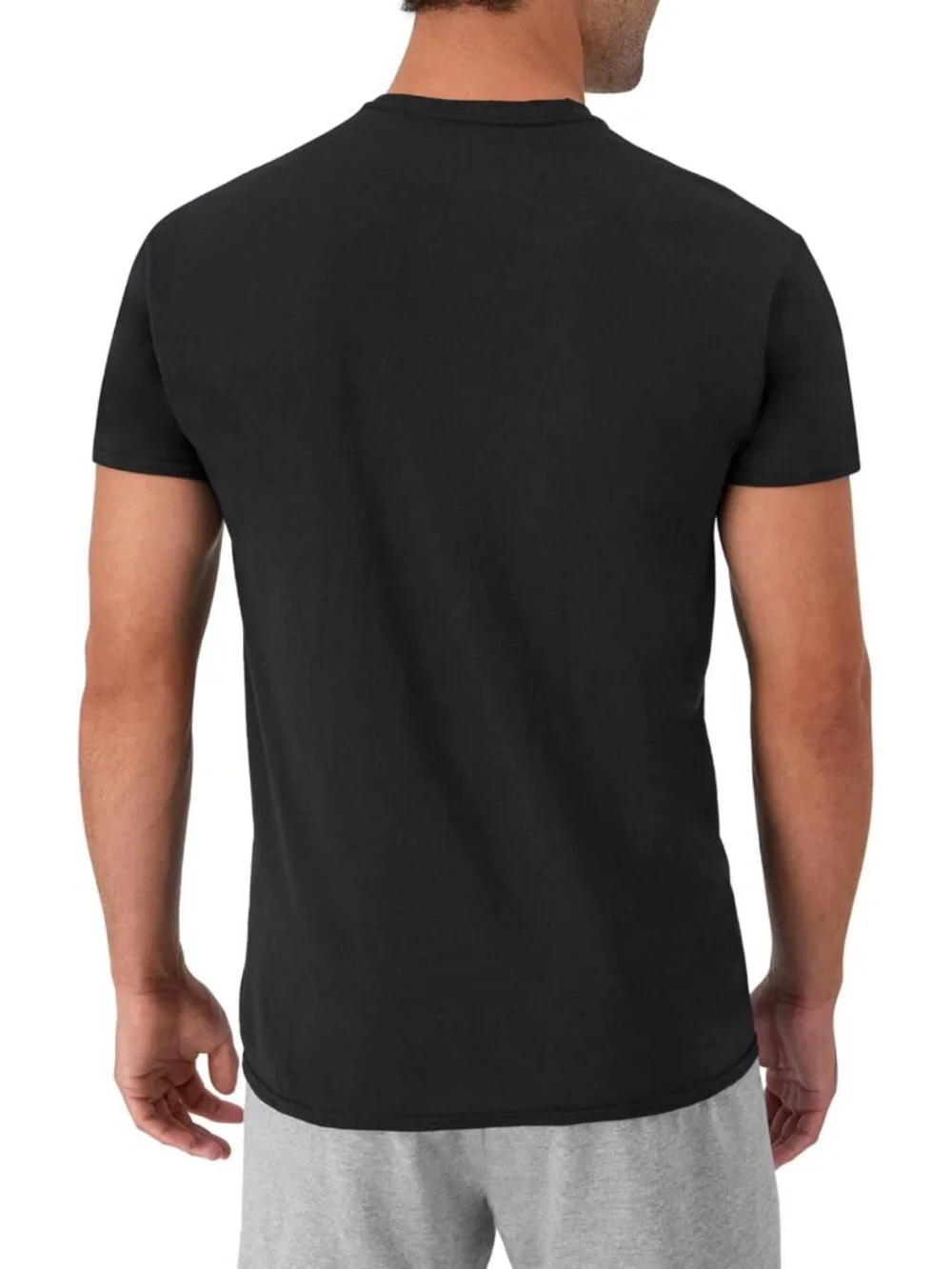 Soft Cotton Stay-Tucked Men's Undershirts, Multipack - White/Black/Assorted